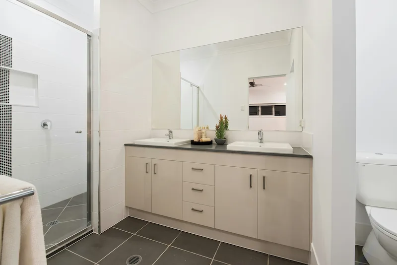 Custom bathroom vanity and storage in Boston, MA